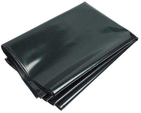 Schwarze Gummiteichfolie, 2 x 2 m, 3 x 5 m, 4 x 6 m, 2,5 x 10 m, 6 x 8 m, 7 x 10 m, 8 x 12 m, 0,12 mm Dicke, für Koiteiche, Garten, Landschaftsbau, Pools und Springbrunnen, wasserdichte Membran mit