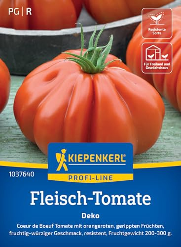 Kiepenkerl Fleisch-Tomatensamen Deko 1037640, Gemüsesaat | Fruchtgewicht 200-300 g, Samengemüse, für Freiland, Gewächshaus & Topf