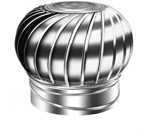 Drehbare Entlüftungskappe aus Edelstahl für Schornsteine und Abluftöffnungen (160 mm)