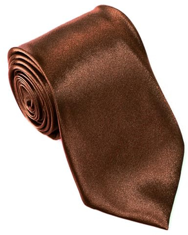 SHUBEIEUMI Cravate Homme 5 cm, Cravate Unie pour Mariage et Affaires, en Soie Polyester Marron pour Hommes