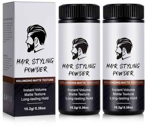 2PCS Hair Styling Powder for Men & Women, Hairs Texturizing Powders, Volumizing Powder for Hair, Long-lasting Hold, Matte Texture Powder for Men, Easy To Use