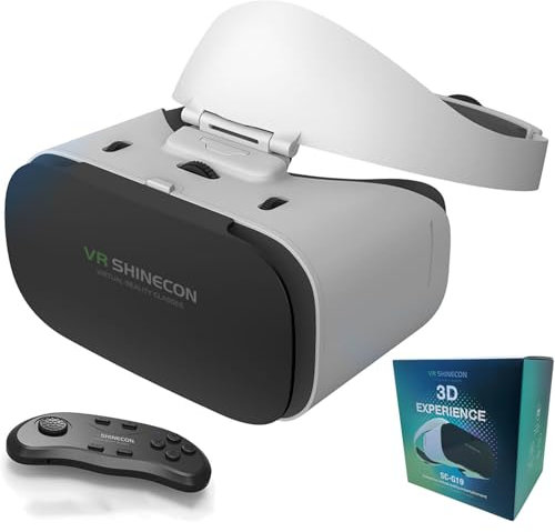 CXCZFG Gafas Realidad Virtual (VR) Teléfono Control, Gafas 3D VR TV, Películas Y Videojuegos, Gafas Realidad Virtual Compatibles iPhone/Android 4,7 A 7,1 Pulgadas(B01)