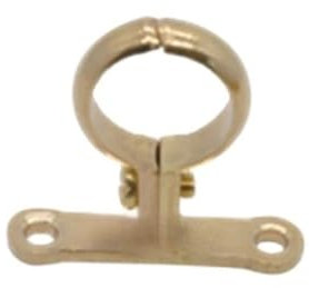 Generic Fit 15 22 28 35 42 54mm OD Tube Brass Polishing Pipe Clamp Bracket Clip Support Hanger Fixed Plumbing Water with Base(Fit 22mm OD Tube)