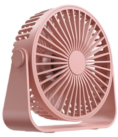 LLHCF Ventilador de escritorio alimentado por USB, ajuste de 3 velocidades, portátil, potente, ventilador de mesa de escritorio, pequeño ventilador de refrigeración