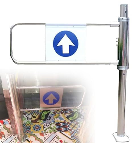 Puerta abatible de seguridad con resorte, solución de entrada segura para almacenes, bibliotecas, tiendas y centros comerciales