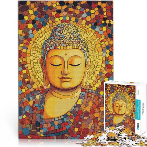 Puzzle de 1000 pièces pour Adolescents Bouddha en pensées Art Fabriqué en Carton pour Les 14 Ans et Plus Jeu Pratique Jeu de Noël Cadeaux pour Femmes。Taille：26x38cm/10.24x14.96pouce