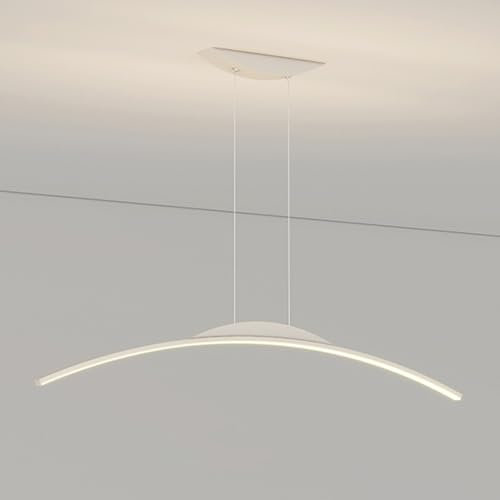 Jewelry Lámpara Colgante Lineal Moderna LED Regulable Lámpara Colgante en Forma de Arco Luces de Isla de Cocina Lámpara Minimalista Accesorio de iluminación de Techo para Comedor Oficina Mesa de