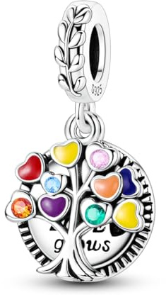 Hapour 925 Argent Sterling Charms for Bremen Bracelets de Charme Collier Bijoux Européens Pendentifs Beads Charms Cadeau d'Anniversaire pour Femmes Filles Maman Fille