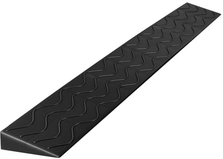 Rampe De Seuil De Porte Intérieure Résistante À La Pression Et À l'usure, Tapis De Rampe sans Obstacle, Rampe en Plastique Domestique, Noire, 1 Pièce(100 * 10 * 3.5cm)
