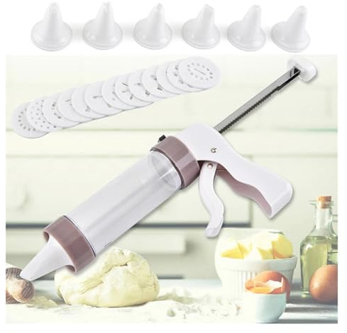 1 Juego de prensa for galletas, pistola for hacer galletas, molde for pasteles, máquina for hacer prensa de galletas