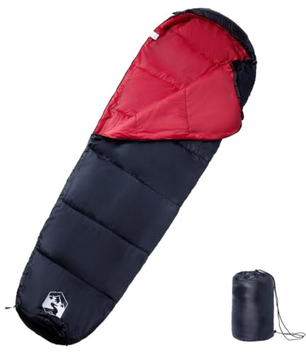 Ordellia Mumie-sovsäck för vuxna, 190T polyester, PP-fyllning, 207 x 70 cm, 800 g, 3 säsonger för camping, vandring, vandring, utomhus, tält, stuga, övernattning, med packpåse