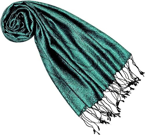 Lorenzo Cana Pashmina Damen - Schal Schaltuch jacquard gewebt 100% Seide Paisley Muster Seidenschal Seidentuch Ton in Ton