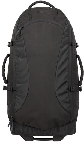 Mountain Warehouse Voyager 50L Wheelie Rucksack - Durable Backpack - for Spring Summer, Travelling, Camping Jet Black One Size