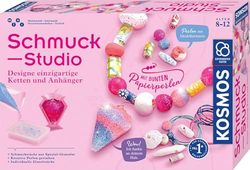 Kosmos 671501 Schmuck-Studio, Designe einzigartige Ketten und Anhänger, Komplett-Set zum Schmuck selber Machen, Kreatives Bastel-Set für Kinder ab 8 Jahre