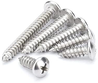 ANSIEDIO Holzschrauben Rundkopf Kreuzschlitzschrauben Blechschrauben Rostfreier Stahl Spanplattenschrauben, M4×75mm,10 pcs