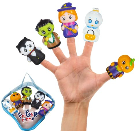 Finger Puppets for Kids, Tiny Hands Toys - Halloween & Party Favors for Age 3-6 Girls & Boys