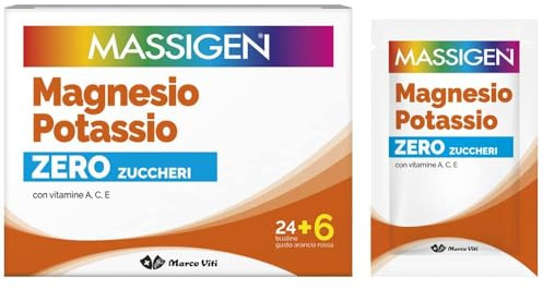 Massigen Magnesio e Potassio Softgel Zero Zuccheri, 30 unità
