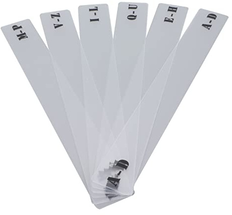 LP Schallplatten Separator, Acryl Alphabetisch sortieren (A-Z) Vinyl Record Divider Card Organizer Karteikarte für die Regalaufbewahrung von Schallplatten