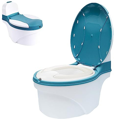 COO11 Baby Potty Training Toilet Seat with Toilet Paper Storage, Soft Cushion Pad and Removable Urinal Pot, Portable and Comfortable for Toddlers, Gift for Boys and Girls 18+ Months (Green)