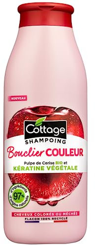 COTTAGE - Shampoing Bouclier Couleur à la kératine végétale - Cheveux colorés ou méchés - 97% d'ingrédient d'origine naturelle - Flacon 100% recyclé - 250ml