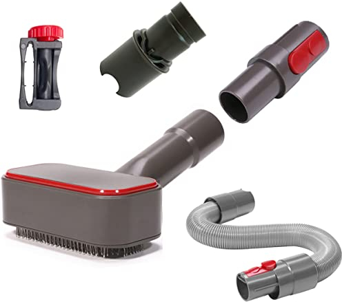 Groom Tool Kit für Haustier Hunde - US Patent - Hundebürste - Vakuumaufsatz Kompatibel mit Dyson V6 V7 V8 V10 V 12 V15 DC Serie, mit Triggersperre, selbstreinigend, ideal für lange oder mittlere Haare