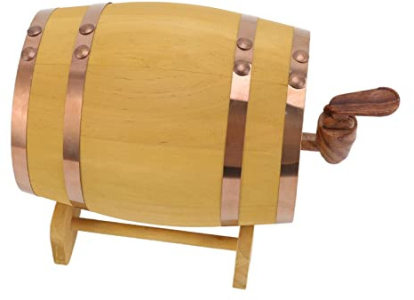 Barril de Vino de Madera ,Exquisita Mano de Obra ,Aumento de Color ,Barril de Whisky de 1 , 5 L para Whisky para Licor