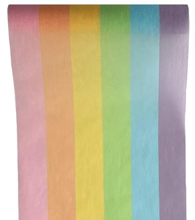 Tischläufer aus Vlies Regenbogen Rainbow 30 cm x 5 m - Pastell