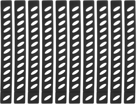 sourcing map 10Pcs Knife Edge Guards Blade Protector Plastic Knife Edge Cover Sleeves Universal Blade Covers Knife Sheath for Kitchen, Black