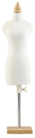 Milageto Schneiderpuppe Weiblich Deko, Schaufensterpuppe Damenbüste, Puppenkleid Displayhalter Mannequin Modell Puppenständer für DIY Puppenhaus Deko, 33 cm quadratische Basis