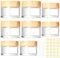 Volhuluk Boîtes 8 Pcs Pots Cosmétique Vide en Verre, 30ML 50ML Contenant Échantillon Voyage, Conteneurs Cosmétiques Pot Échantillon avec Spatule & Autocollants, Pot de Voyage pour Lotion Crème