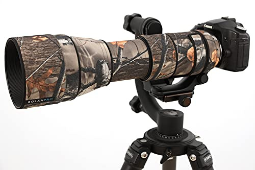 Rolanpro Copriobiettivo mimetico per Tamron SP 150-600 mm F/5-6.3 Di VC USD G2 (A022), copertura antipioggia, resistente e versatile, custodia protettiva per obiettivo #1 mimetica (non impermeabile)