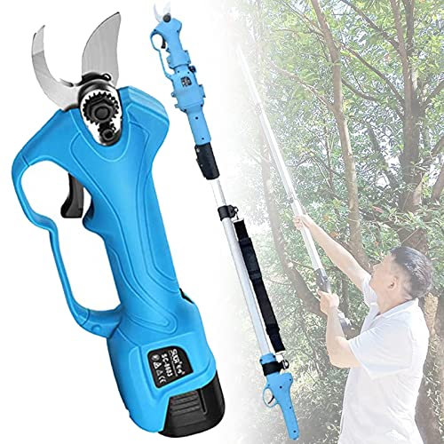 LIDDFAFA Sécateur électrique sans Fil, sécateur télescopique à Long Manche, alimenté par Batterie avec Protection de sécurité, sécateur électrique pour Le Jardinage