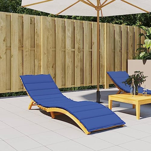 Royal Blue Oxford Stoff Sonnenliege Kissen 200x60x3cm Gartenliege Bank Sitzkissen für Sonnenliege Outdoor Möbel Dekoration
