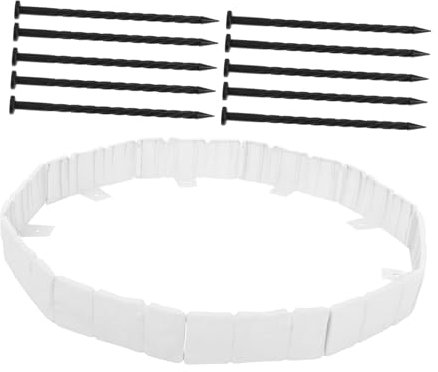OFFSCH 10pièces Bordure De Jardin Aspect Pierre Décorative Lot Clous pour Parterres De Fleurs Allée De Jardin Et Bordure De Pelouse
