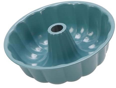 CANDeal Moldes Para Pasteles De Tubo Estriado Verde Oscuro De 10 Pulgadas Para Hornear, Molde Para Hornear De Tubo De Acero Al Carbono Para Buntelet, Bávaros, Brownie, Gelatina, Flan, Pastel De Carne