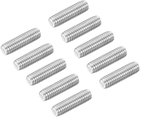 uxcell 20Pcs M6-1.0x20mm Fully Threaded Rods, Threaded Rods Bar Studs, 304 Stainless Steel Long Thread Screws Hardware for U-Bolts, Anchors, Clamps, Hangers, Silver