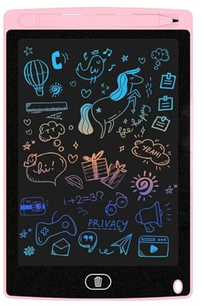 Uhngw Tavoletta grafica LCD, tavoletta grafica LCD per bambini,Tablet LCD educativo da 8,5 pollici - Lavagna per scarabocchi che migliora l'immaginazione per disegnare schizzi
