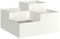 vidaXL Fioriera da Giardino 80x80x48 cm Acciaio Bianco