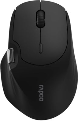 Rapoo MT560 trådlös mus trådlös mus 4000 DPI sensor miljövänligt uppladdningsbart batteri ergonomisk PC och Mac – svart