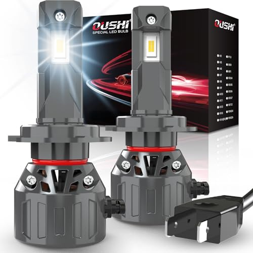 OUSHI Ampoule H7 LED 32000LM, 800% Super Luminosité Ampoule LED H7 6000K Blanc Xénon Taille Mini 1:1 Ampoules H7 LED Phare Voiture et Moto, Lot de 2