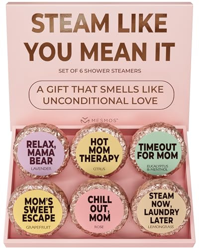 MESMOS 6 Assorted Shower Steamers Aromatherapy, Gifts for Moms Who Have Everything, Birthday Presents, Good Things & Unique Gifts for Mom from Daughter & Son, Relaxation Self Care Mom Gift Items