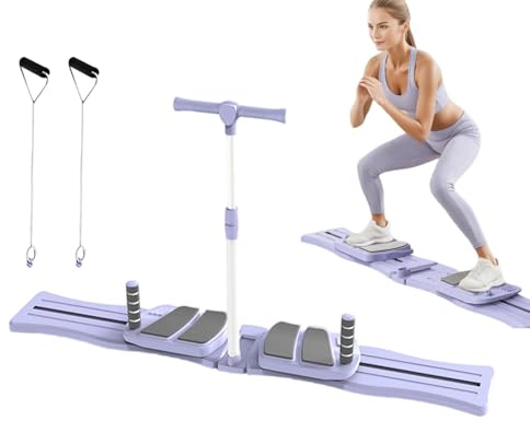 Pilates Reformer Set | Bauchmuskel Trainingsgerät - Klappbares Gerät Für Bauchmuskeltraining Und Core Übungen Für Frauen Und Männer