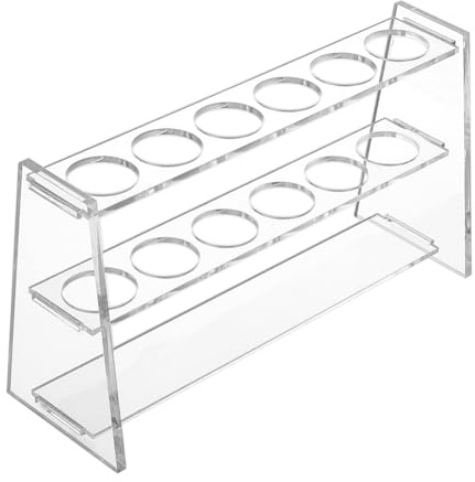 OLYCRAFT transparent acrylique Tube à essai Rack 20x6.7x11cm 6 trous porte-tube à essai pour Tubes centrifuges 50ml présentoirs de laboratoire pour chimie expériences de laboratoire fournitures