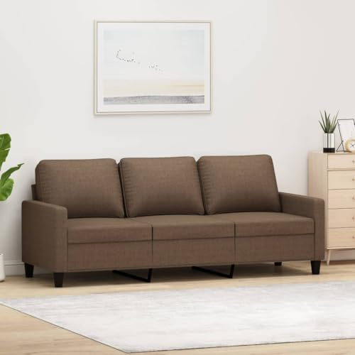 WEMYUFURN Dreisitzer Sofa Modern Grau – Strapazierfähiger Stoff, Robustes Metallgestell, Atmungsaktiv & Langlebig für Wohnzimmer