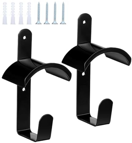 Bridle Hooks for Stall - 2-Piece Metal Horse Bridle Holder for Equestrian Stable Riding School Tack Room | Heavy-Duty Wall Mount Storage, Smooth Done Design, Barn Grooming Organizer, 17.3x6cm Metal