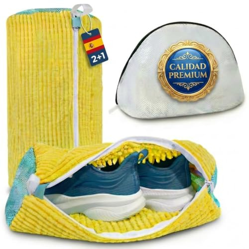 3 Piezas Bolsa Para Lavar Zapatillas En Lavadora, Bolsas Lavadora, Con Cremallera Oculta, Incluye Bolsa de Malla Fina Para Lavar Calzado o Ropa Interior- Laundry Shoe Bag- Bolsa Lavadora Ropa Delicada