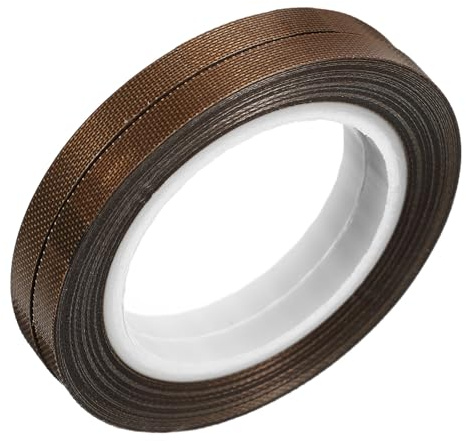 Amosfun Cinta de Sellado Manual para Máquina Selladora al Vacío, Cinta de Ptfe Aislante de Calor, 10 M de Longitud, 0,13 MM de Grosor, 5 MM de Ancho, Resistente a Altas Temperaturas, Pack