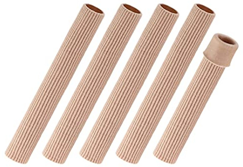 5 st 15 cm tåkudde tub mjuk gel fingerärmar, skyddande tåskydd bandage för smärtlindring