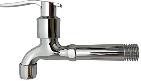 Wasserhahn für Ausgußbecken, Wandarmatur Gartenhahn Auslaufhahn Auslaufventil, Ventil 1/2'' (HV854) Hahn 14cm Lang mit Sieb.