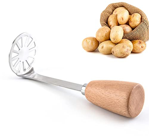 Binnan Kartoffelstampfer Edelstahl Kartoffelpresse Kleine Gemüsestampfer für Kartoffelbrei, Gemüse und Früchte